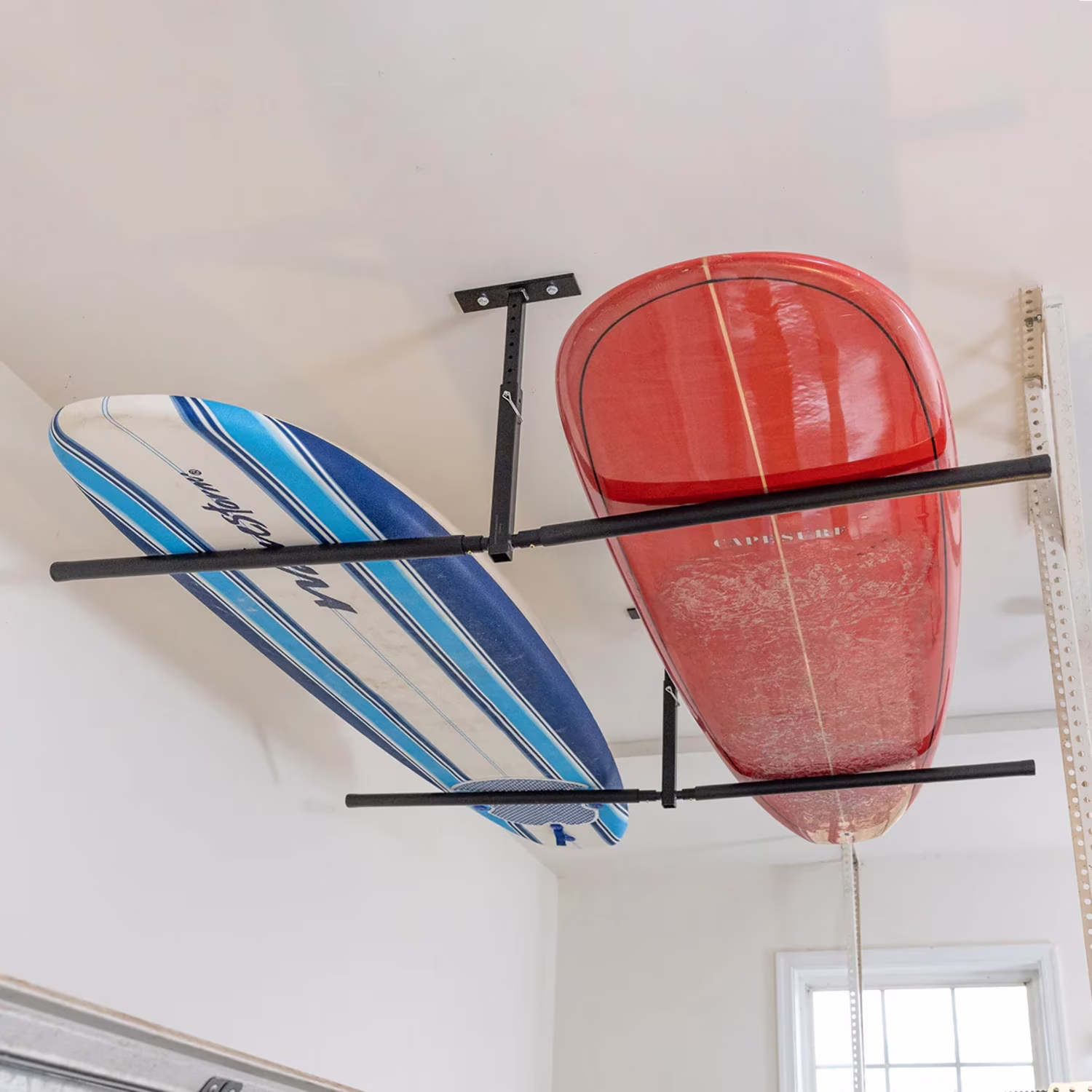 Double Sup and Surf Adjustable Steel Ceiling Rack, Hi - Port 2, Max 150 lb