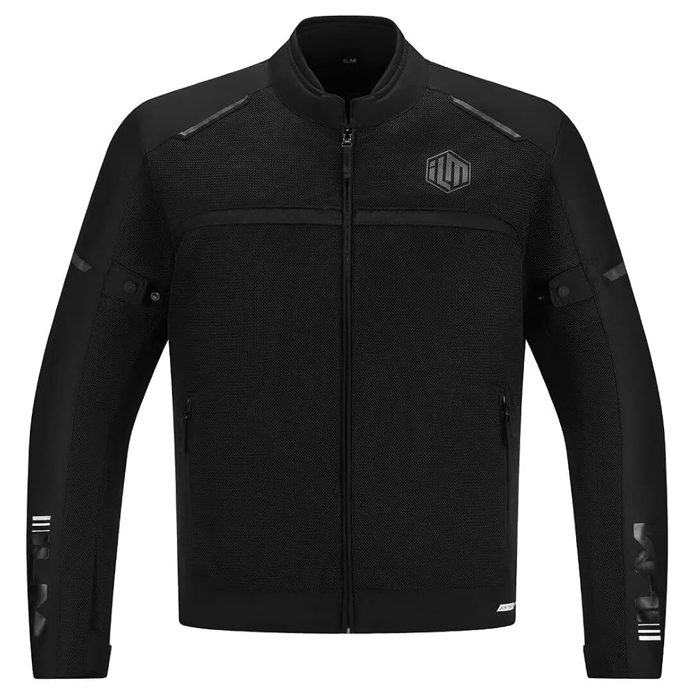 ILM Motorcycle Riding Jacket with Mesh CE Armor and Detachable Thermal Liner Dual Sport All Season for Men Model JAM1