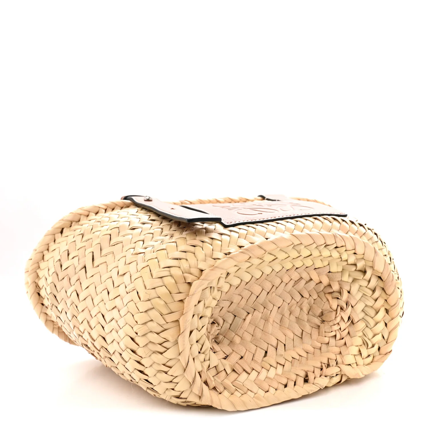 Raffia Small Basket Tote Bag Natural Tan