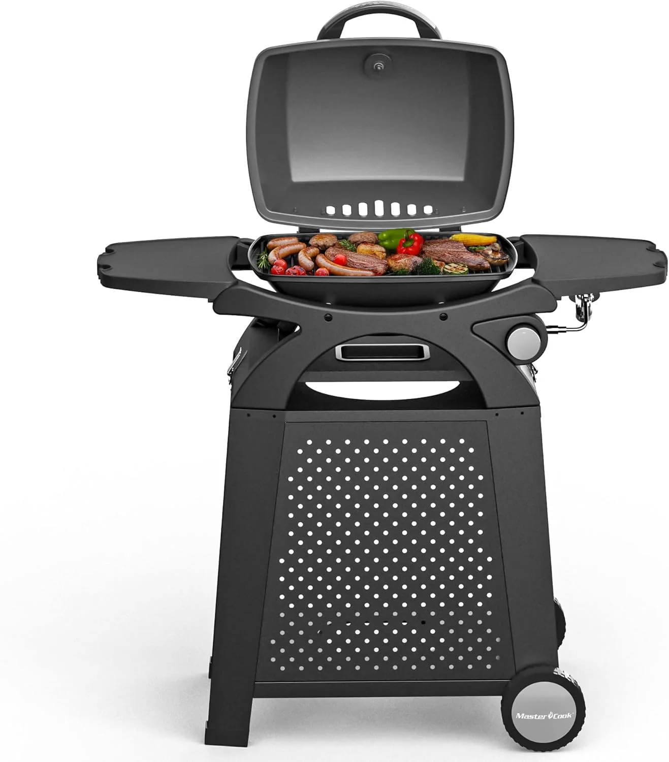 Barbecue à gaz propane MASTER COOK à 3 brûleurs, surface de cuisson de 472 po² (30 000 BTU), acier inoxydable