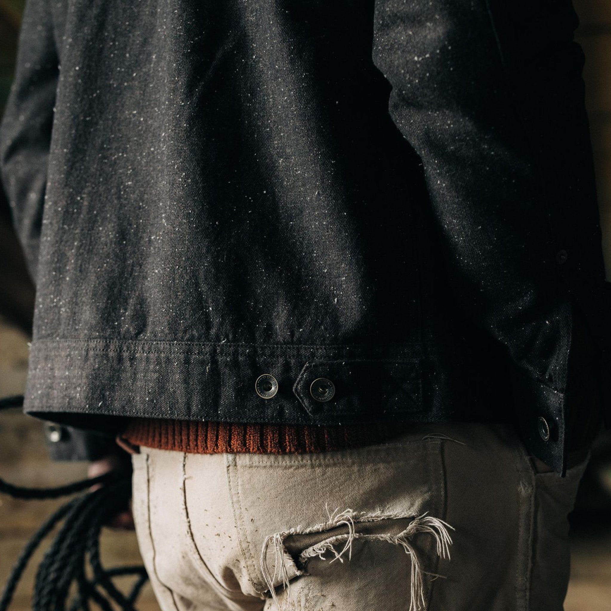 Veste The Long Haul en maille chevrons Peat Nep