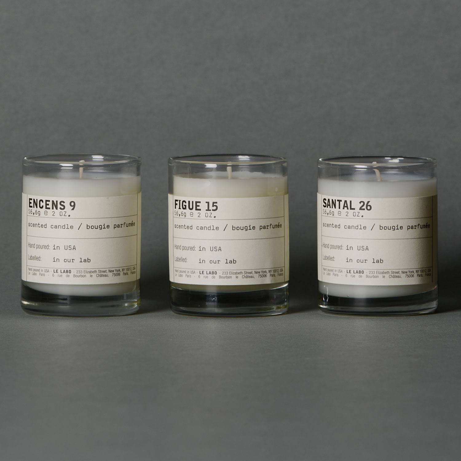 Le Labo Fragrances Candle Discovery Set | Mini Glass Votives | Size: 3 x 56.6 G / 2 oz