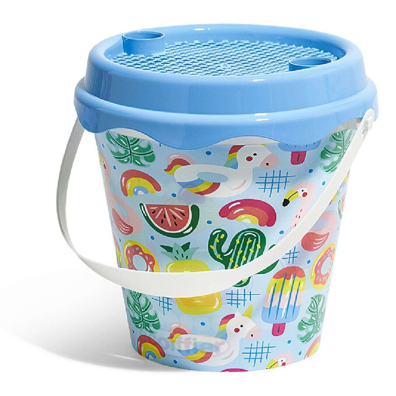 Seau de plage Funcky motif exotique Ø18xH29,5cm