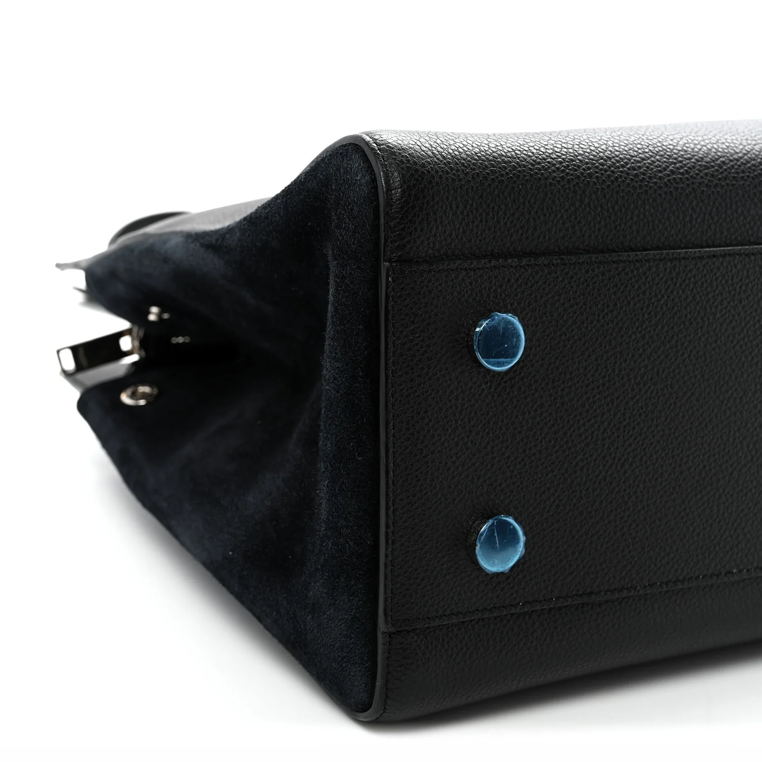 Grained Calfskin Medium Rive Gauche Cabas Black