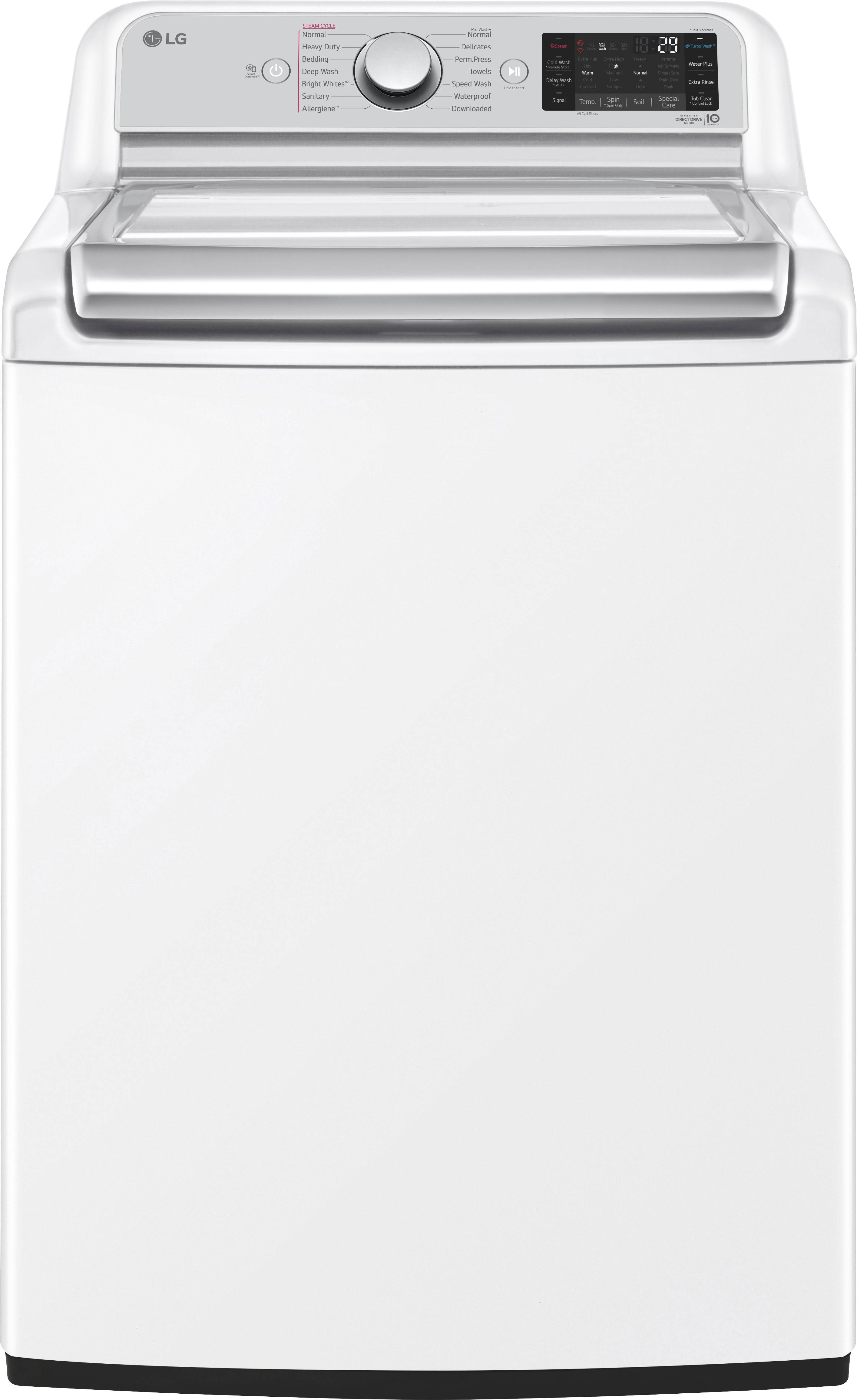 LG ÿ 5.5 Cu. ft. Smart Top Load Washer with TurboWash3D ÿ White