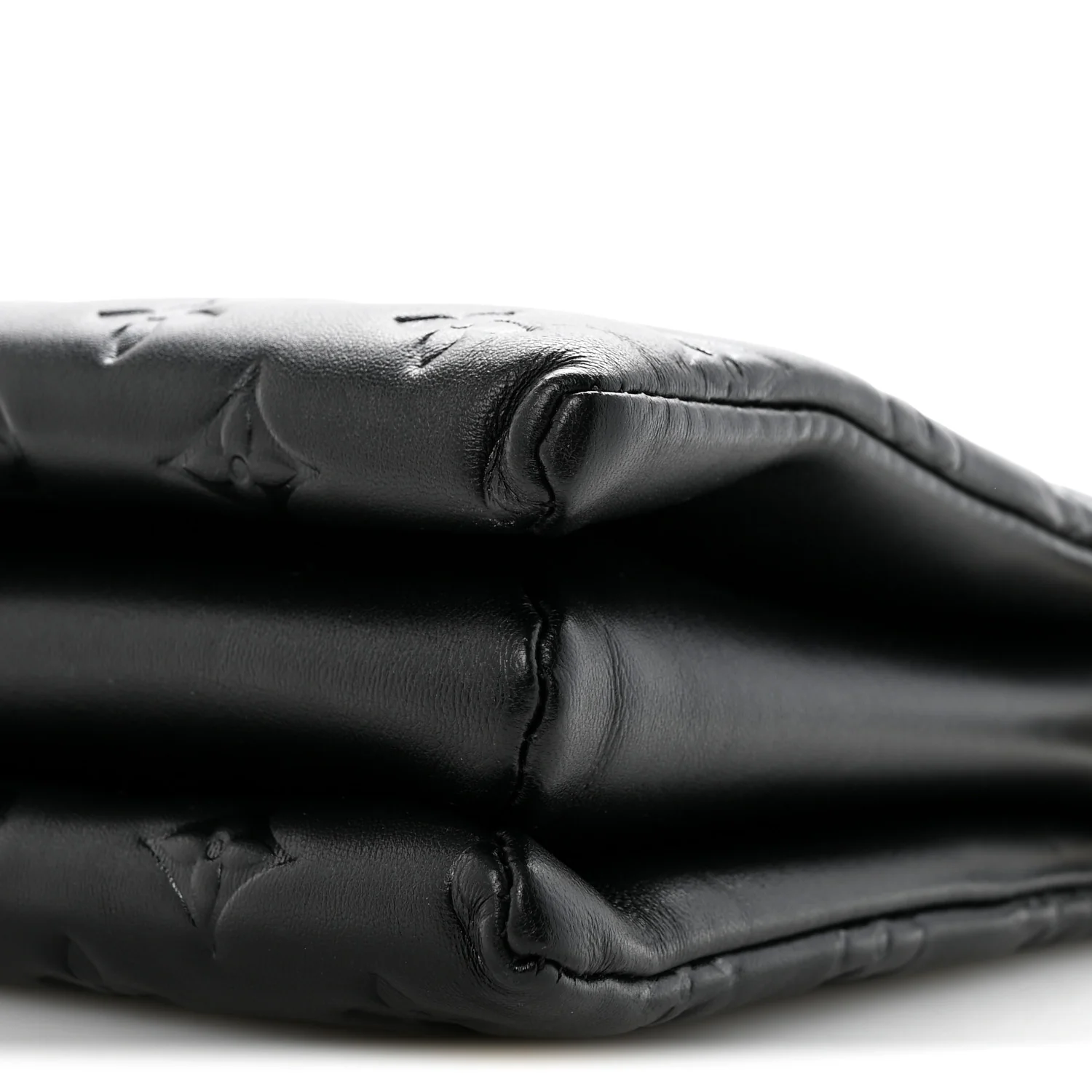 Lambskin Embossed Monogram Coussin PM Black
