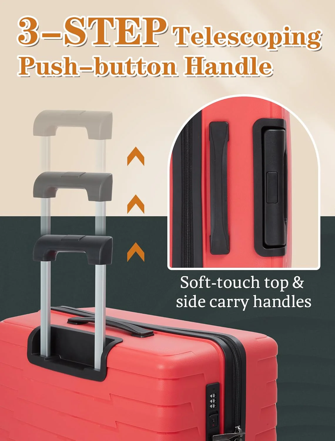 Ensemble de 5 valises à roulettes, valise rigide en ABS avec roulettes multidirectionnelles