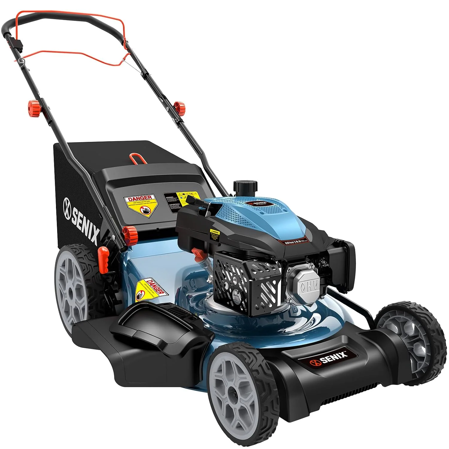 SENIX 201cc 22" 3-in-1 Single Speed Self Propelled Gas Lawn Mower