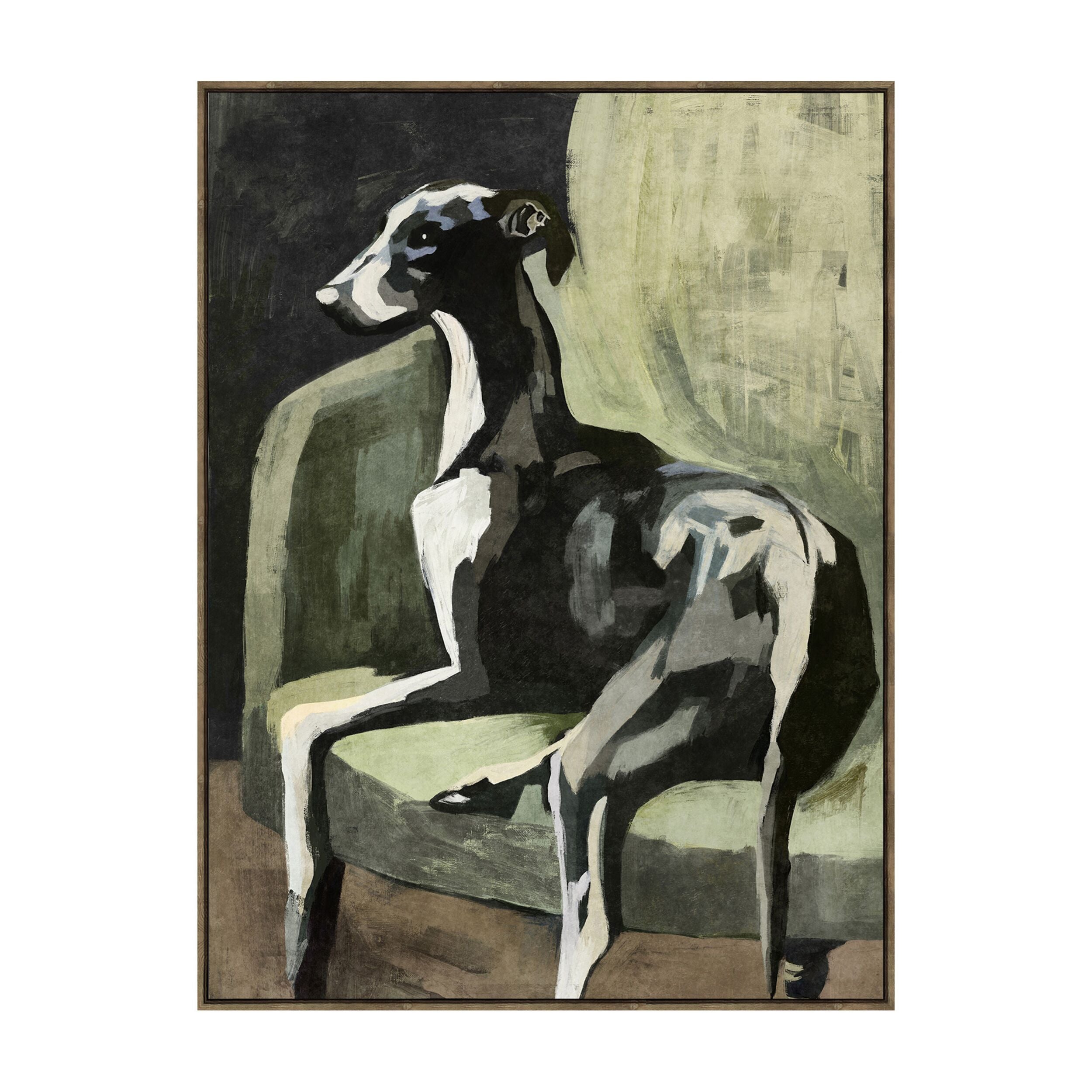 Regal and Lazing Framed Textured Print 60x80cm