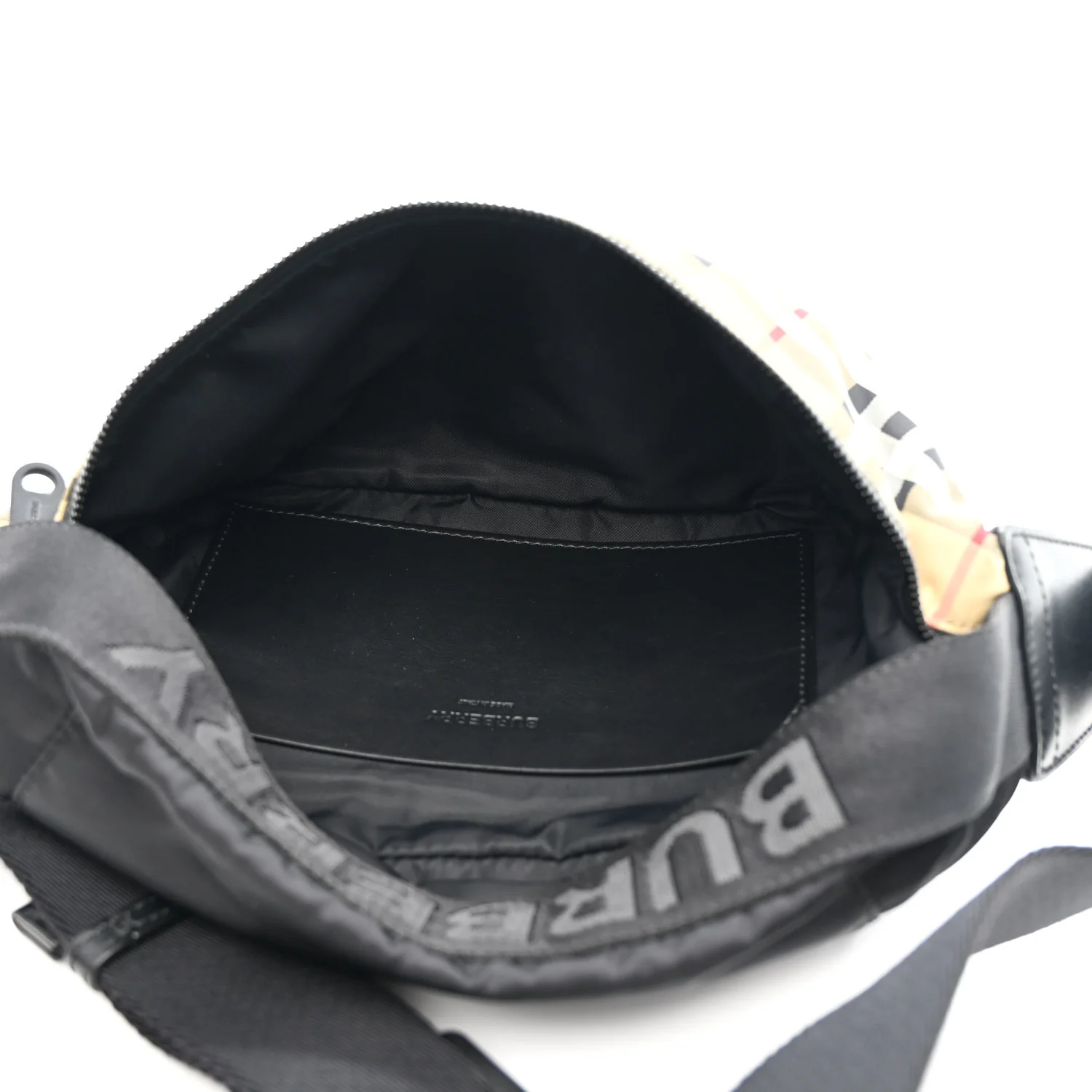 Nylon Vintage Check Sonny Bum Bag Archive Beige Black