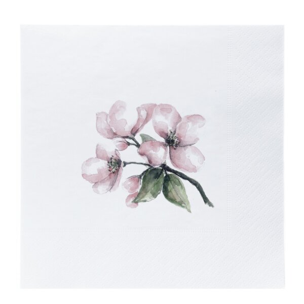 Lunsjserviett 33x33 cm 20 stk epleblomst