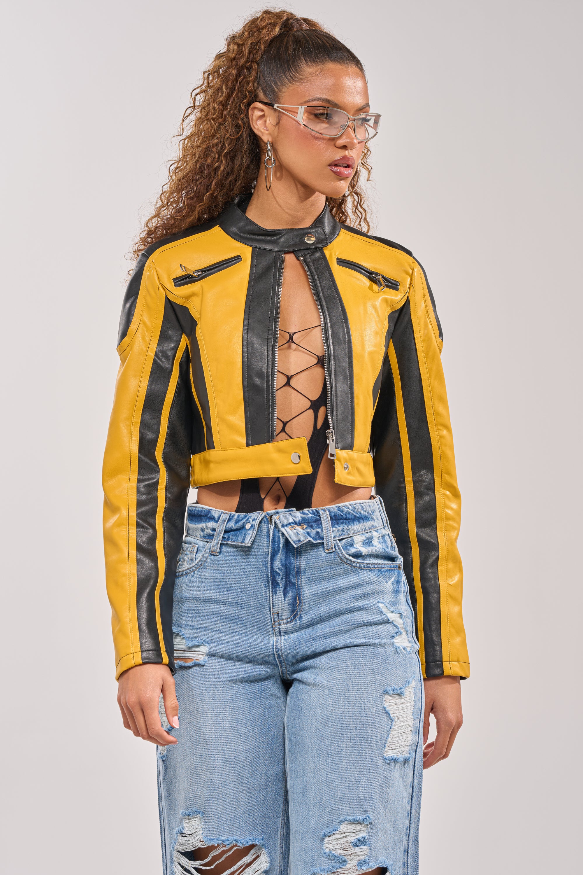 ON YOUR MARKS RACER MOTO IN YELLOW MULTI - Akira Store