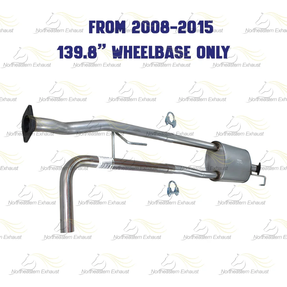 Stainless Steel Exhaust Muffler Assembly Fits 2007 2015 Nissan Titan 5 6L 139 8'' W B Direct Fit Image 7