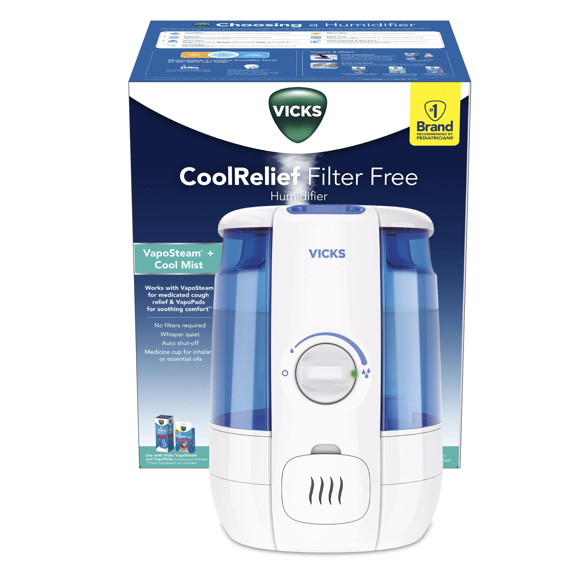Vicks CoolRelief Humidifier, Filter Free