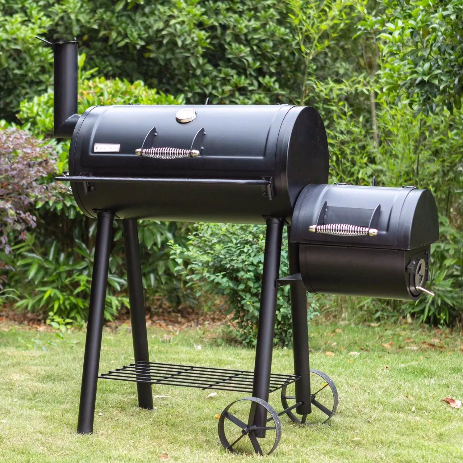Charcoal Grill with Offset Smoker 941 sq.in. Extra Large BBQ Grill Black(35 in) - Image 3