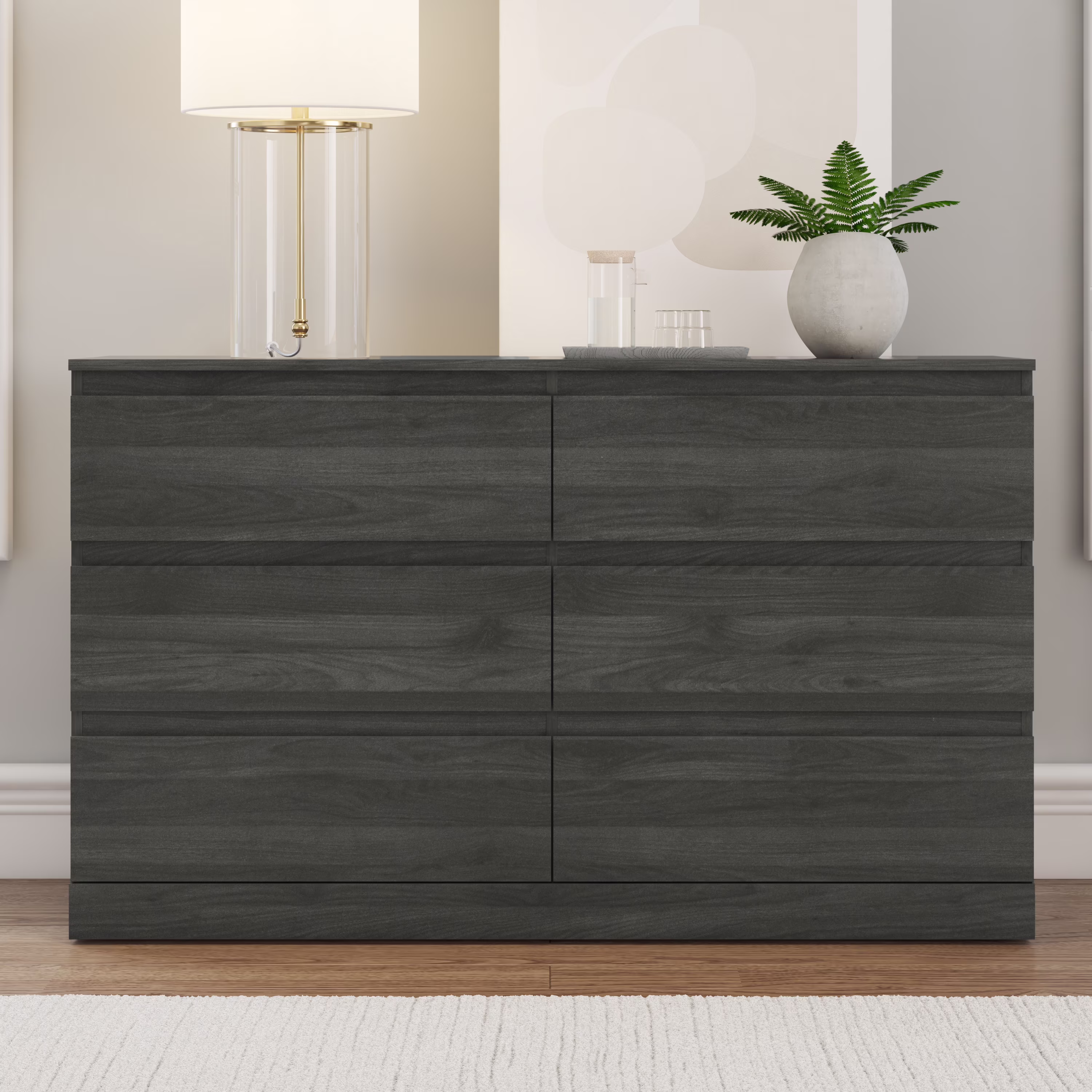 Brindle 6 Drawer Dresser, Gray Oak, by (Gray Oak) - Image 7