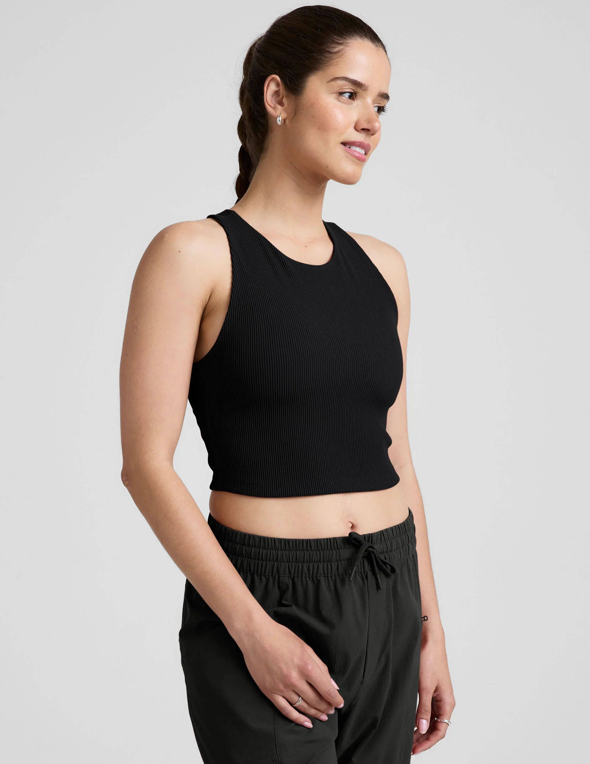 Refocus Ribbed Cropped Tank
