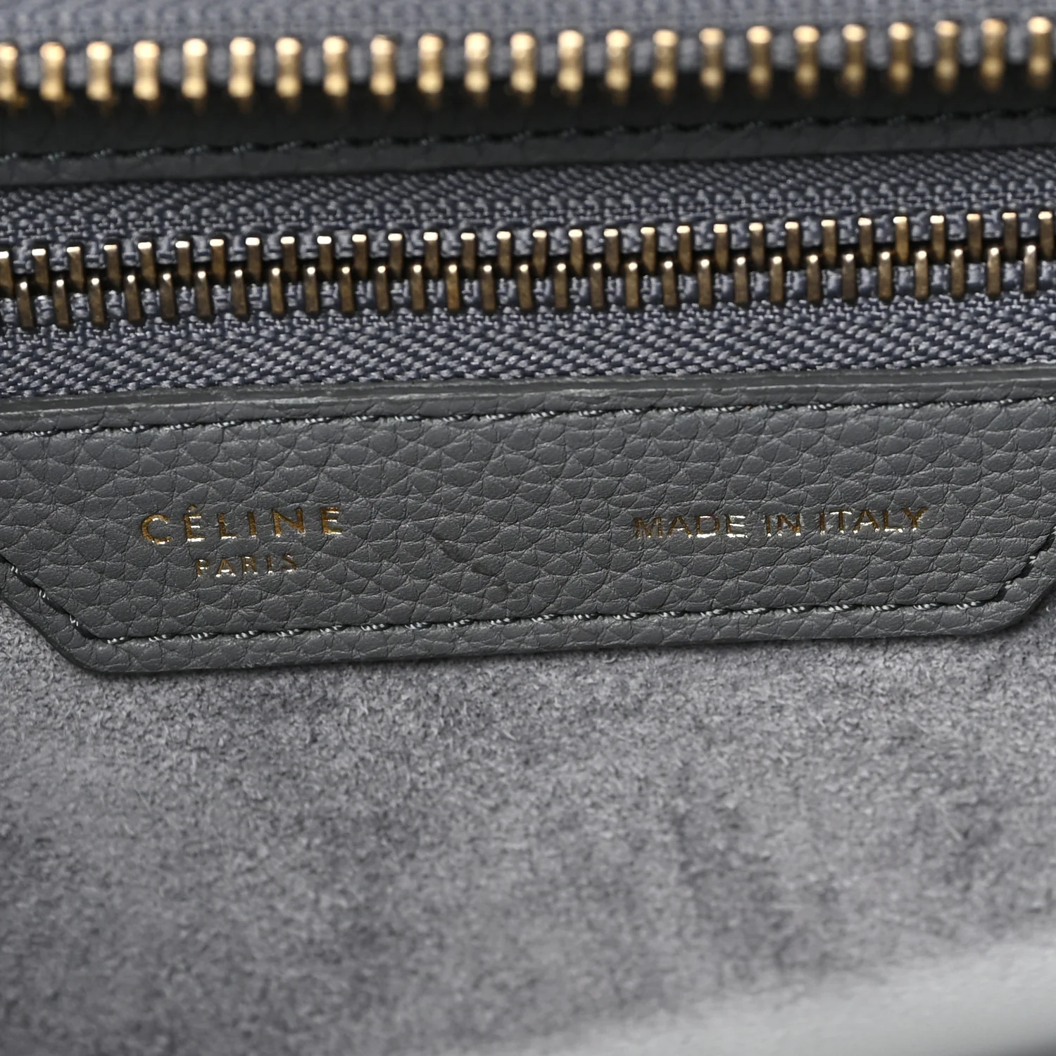 Baby Drummed Calfskin Micro Luggage Kohl