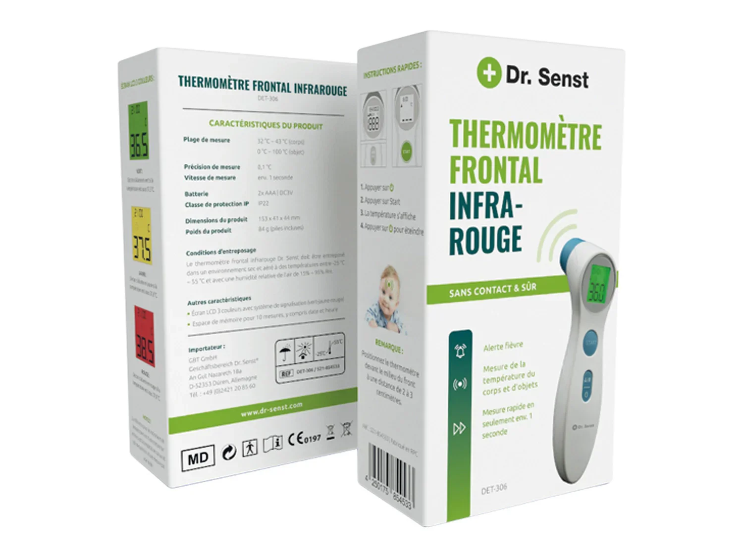 Dr. Senst Thermomtre frontal 2en1
