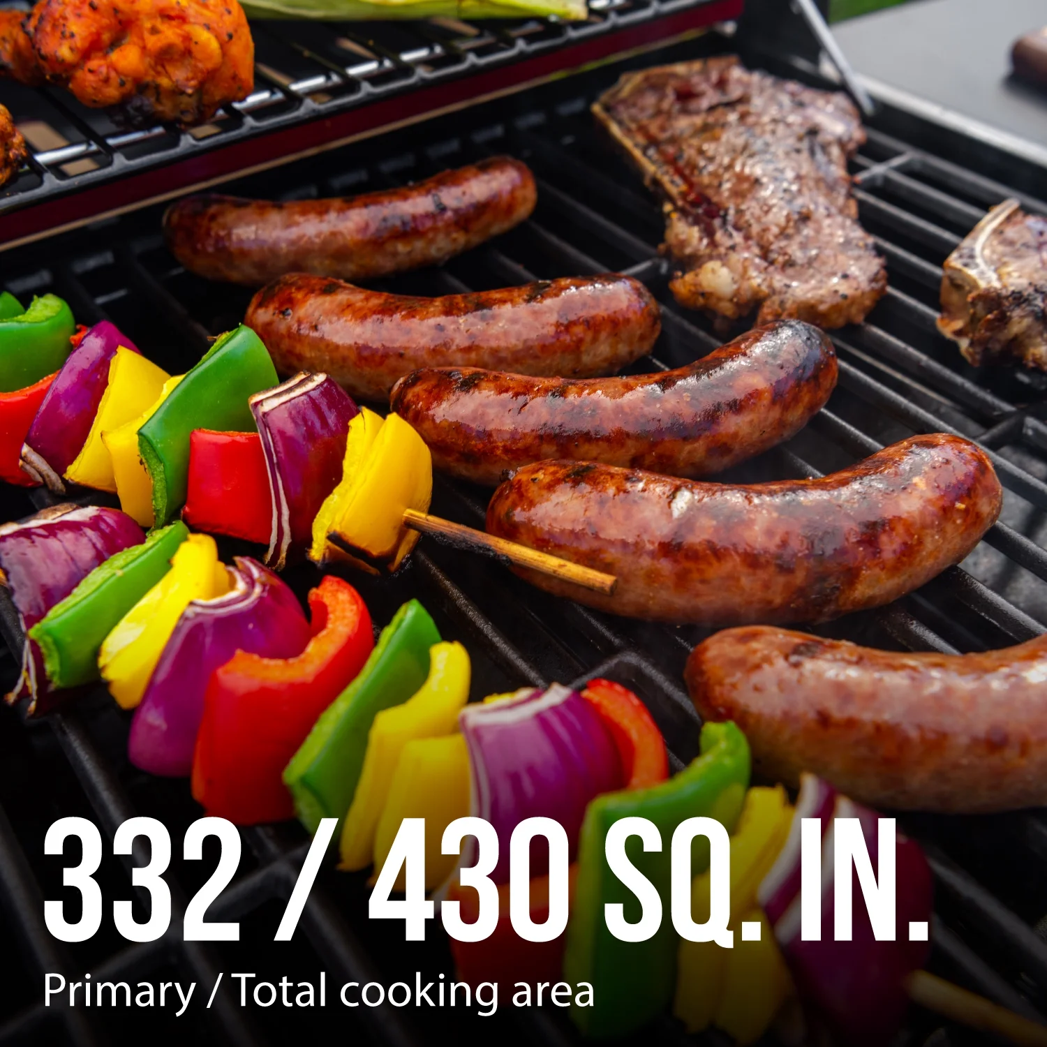 3 Burner Propane Gas Grill in Red(Red) - Image 7