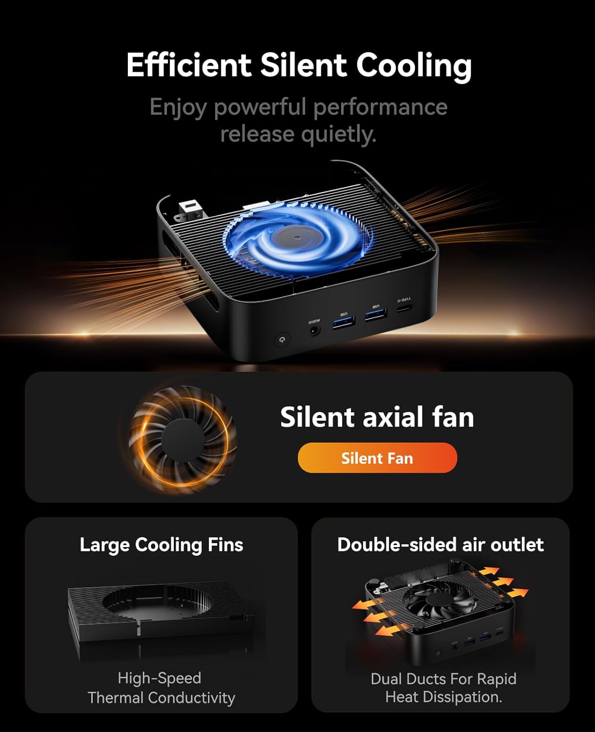 ACEMAGICIAN Kron Mini K1 Mini PC  Ryzen 7 7730U  32GB DDR4 1TB SSD Mini Computers  Small Light Gaming PC 4K@60Hz Triple Display  Mini Desktop WiFi6 | Bluetooth 5.2 | Dual Channel | Auto Power On