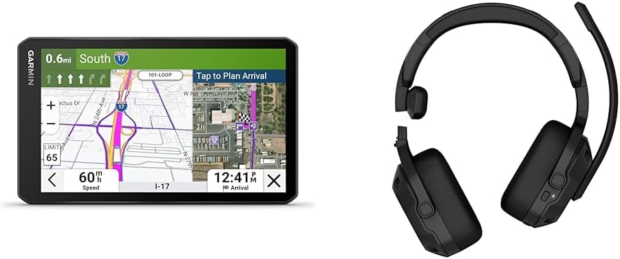 Garmin dēzl™OTR720 Large High-Res 7” GPS Truck Navigator Custom Truck Routing  Satellite Imagery Community-Shared Loading Docks Truck Entrances&Parking Availability and Dezl headset 210(010-02870-00)