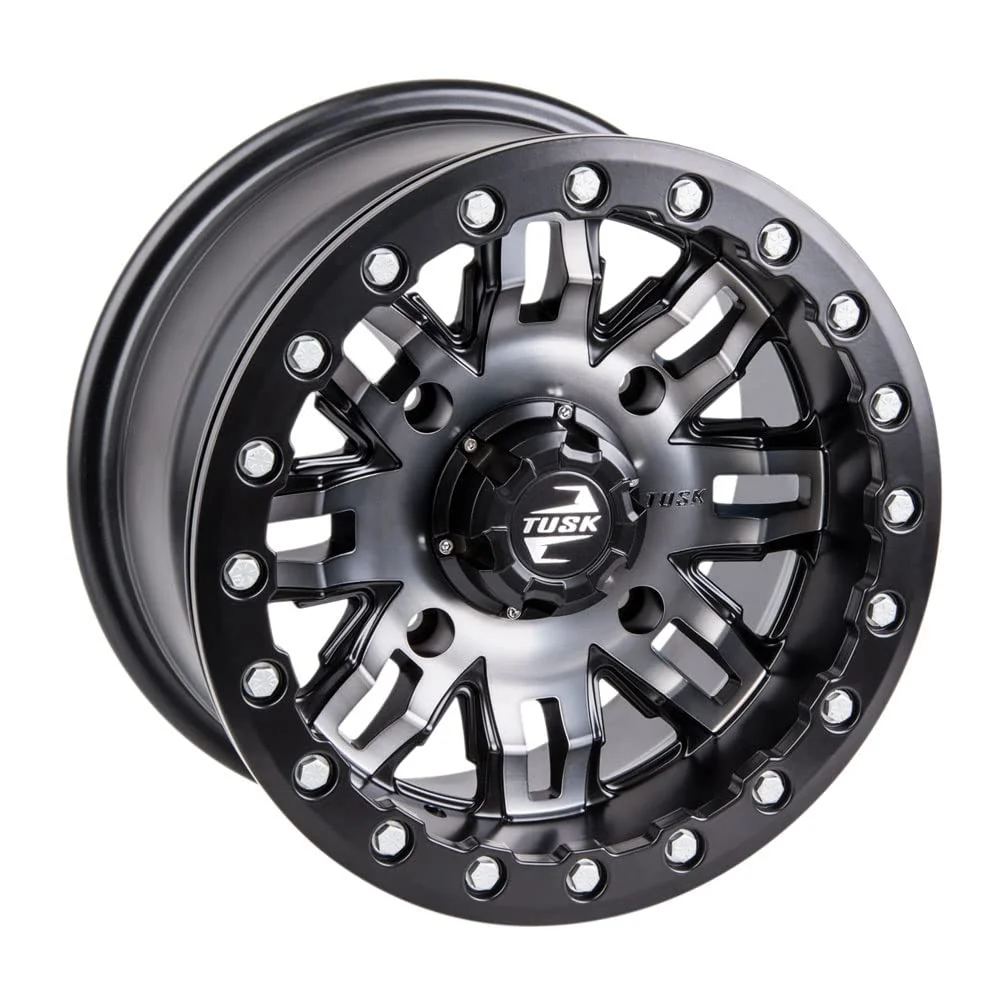 (4 Pack) 4/156 Teton Beadlock Wheel 15x10 5.0 + 5.0 Gun Metal/Black For Polaris RZR XP 1000 Desert Edition 2015 - Image 4