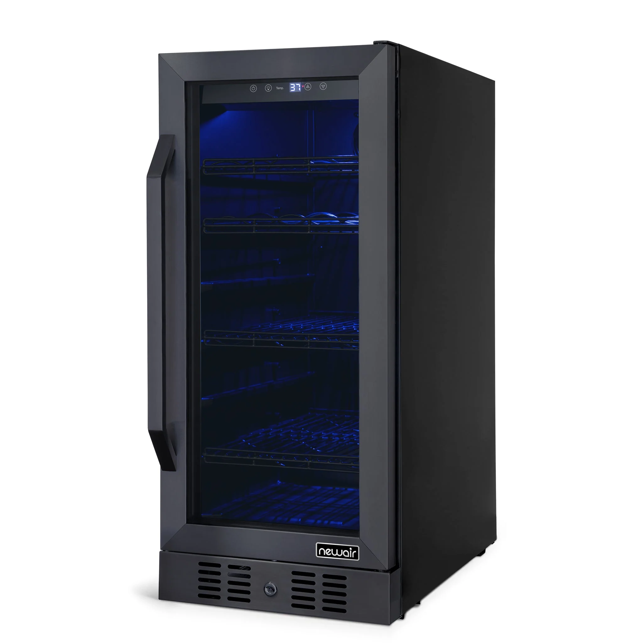Newair 80-Can, 33-Bottle Built-in Black Beverage Fridge - 15