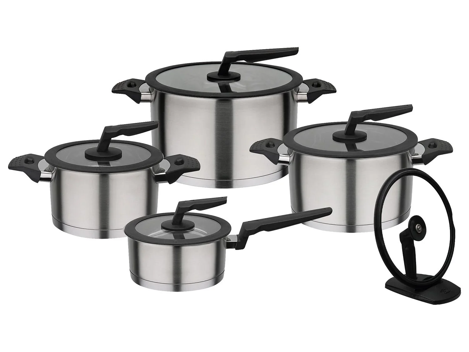 GSW Batterie de cuisine Apart, 9 pices, en acier inoxydable, avec fond thermo-capsul