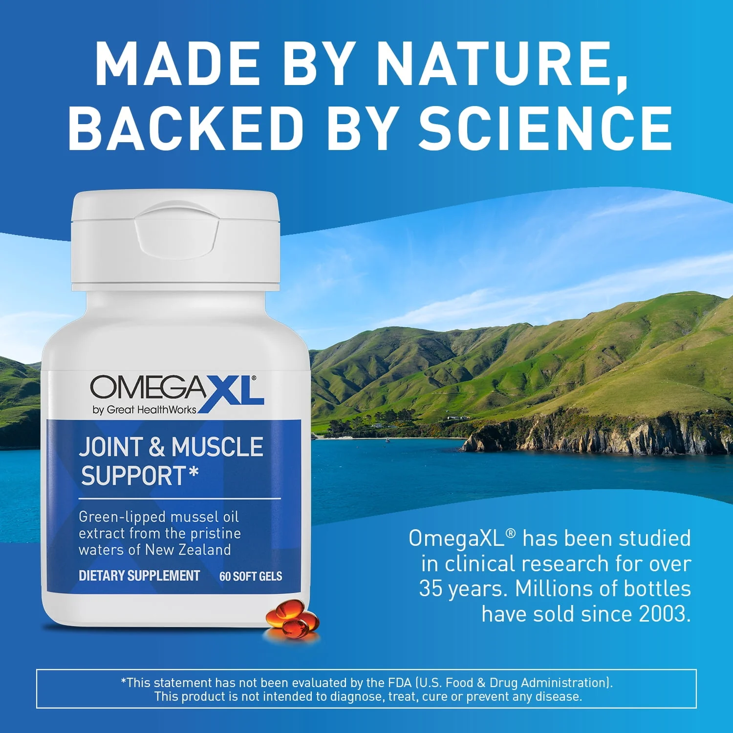 Omegaxl, Supplement Green - Lipped Mussel Oil - 60 Softgels