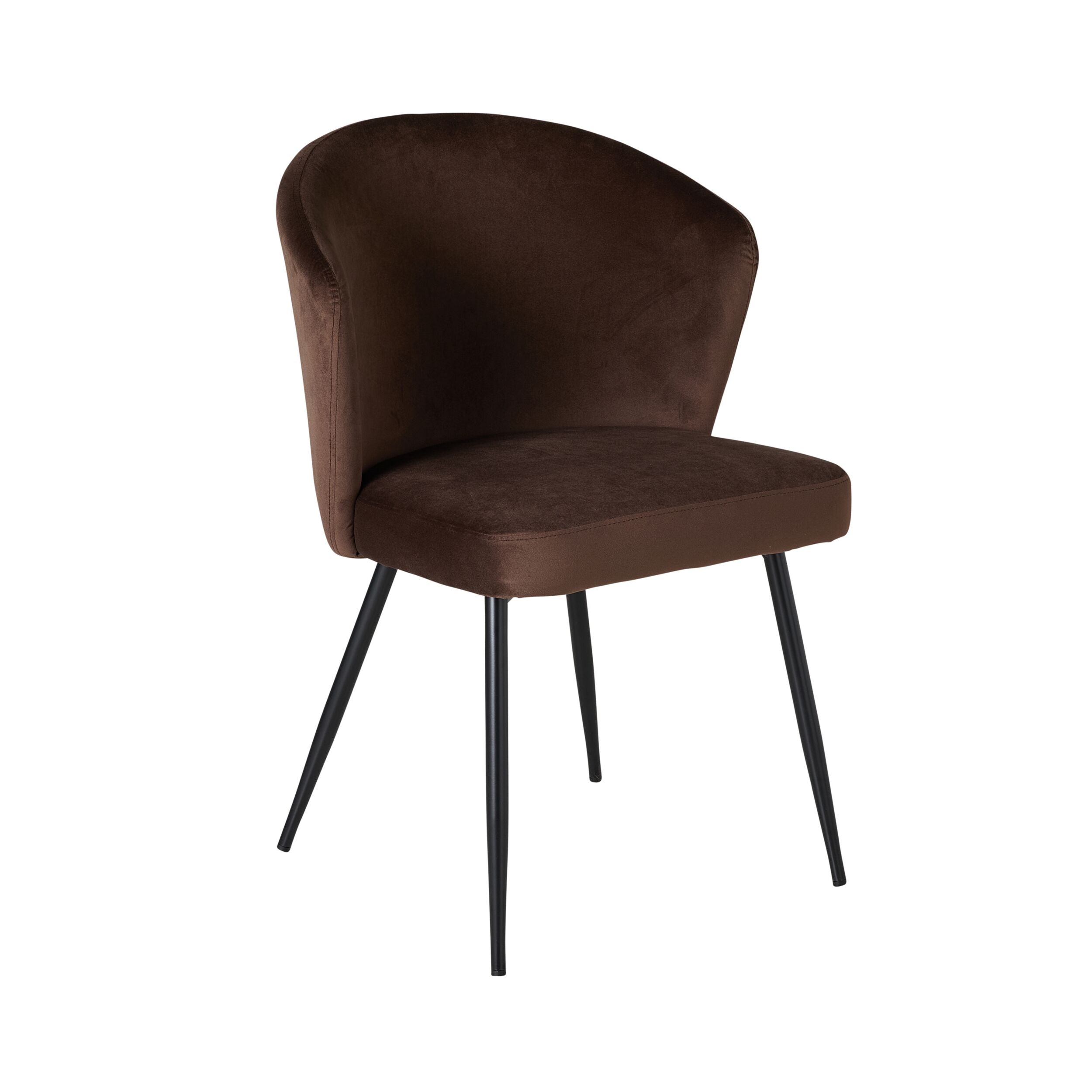 Cole Velvet Dining Chair Chocolate