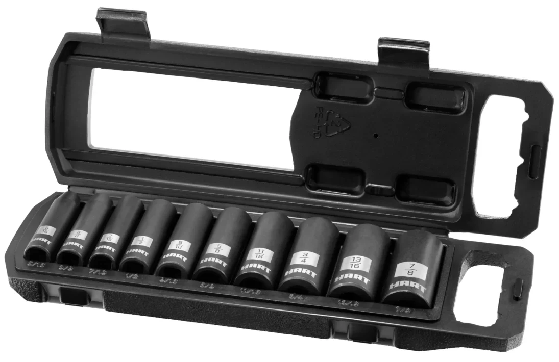 HART 20V 3/8 2-Tool Automotive Kit with SAE Impact Sockets