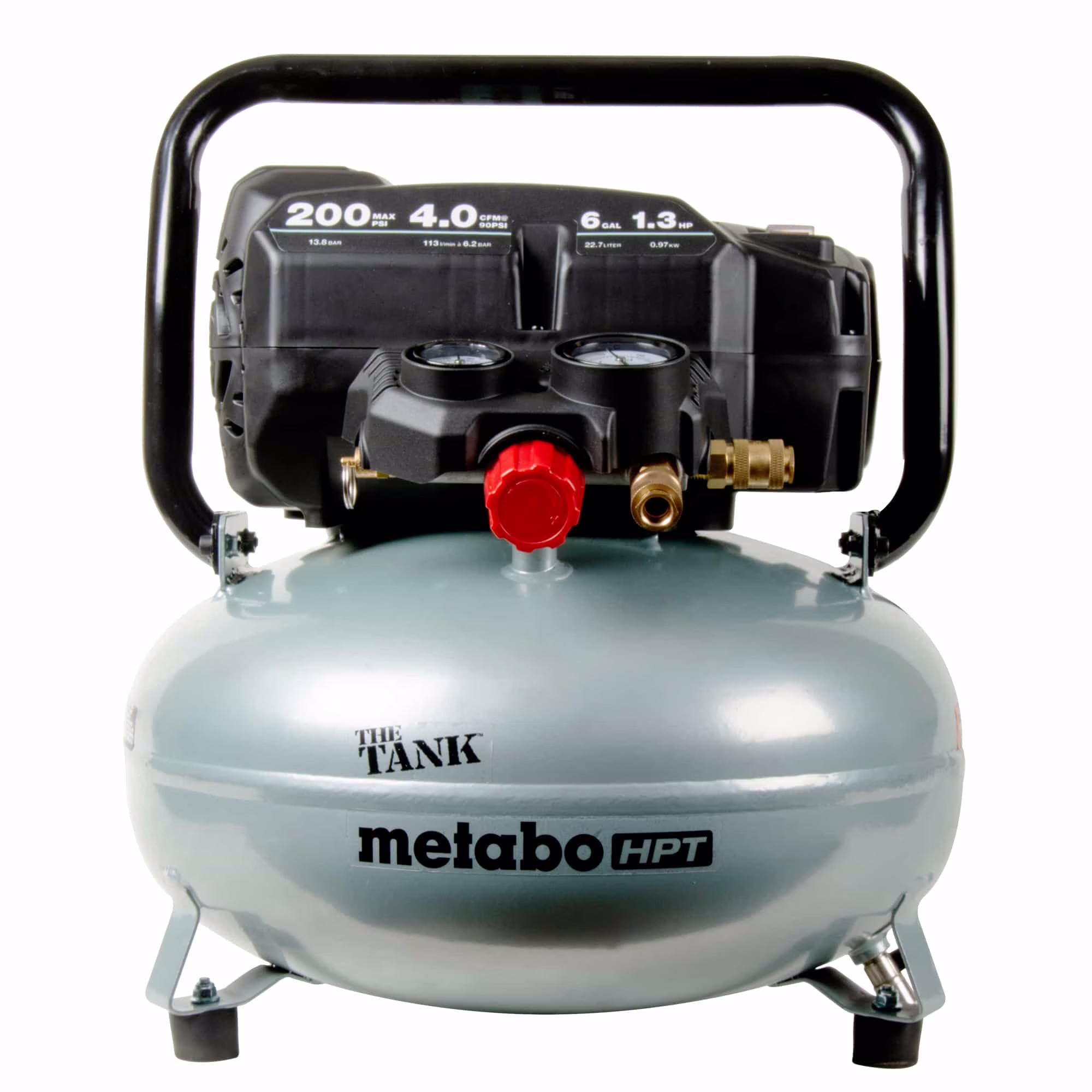 Air Compressor, THE TANK, Portable Pancake Air Compressor 200 PSI, 6 Gallon Tank, Versatile for Use with Framing, Siding, Finish, Brad or Roofing Nailers, EC914S