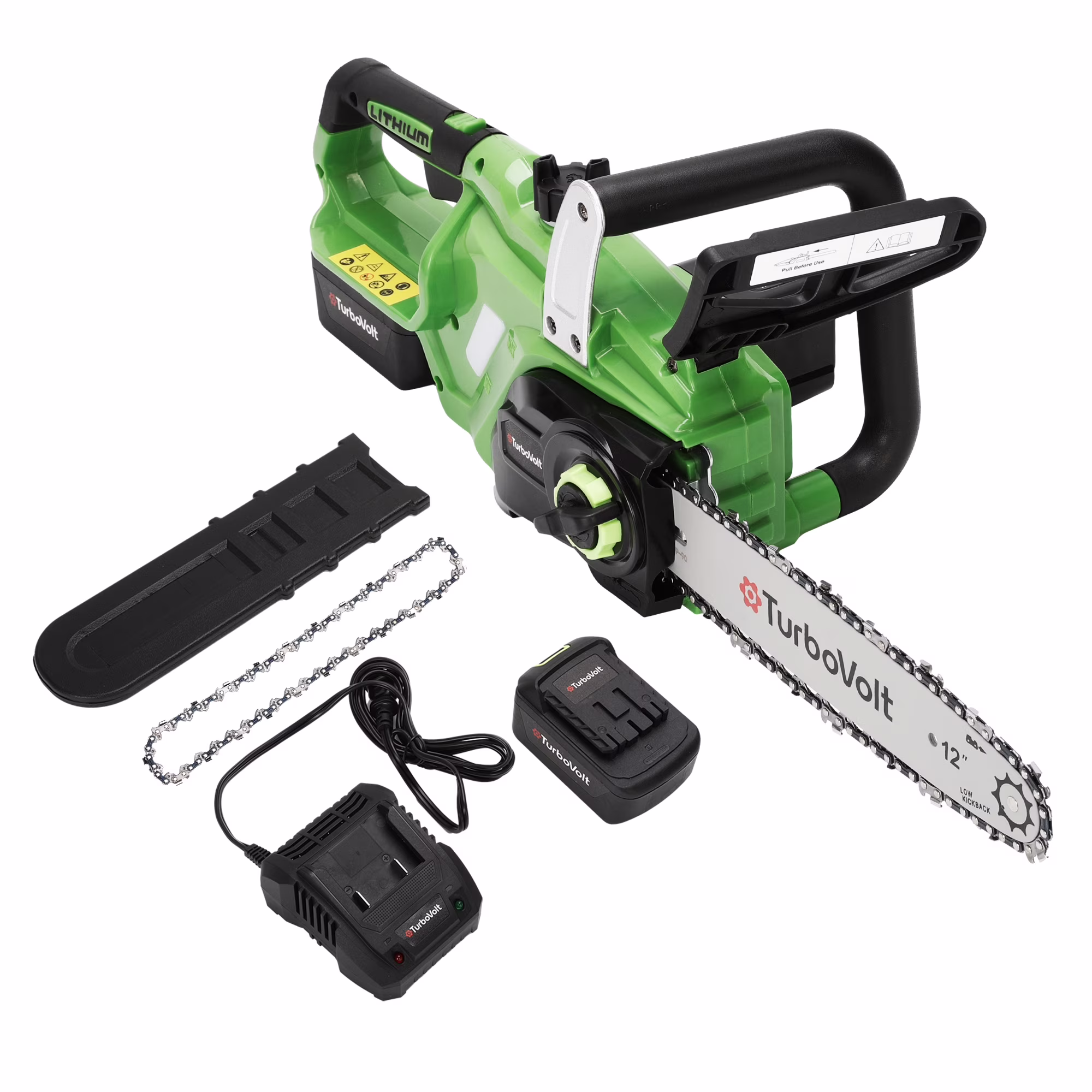 MF Studio 12�� Handheld Cordless Chainsaw with 20V 4Ah Battery for Farm/Garden/Ranch/Wood Cutting