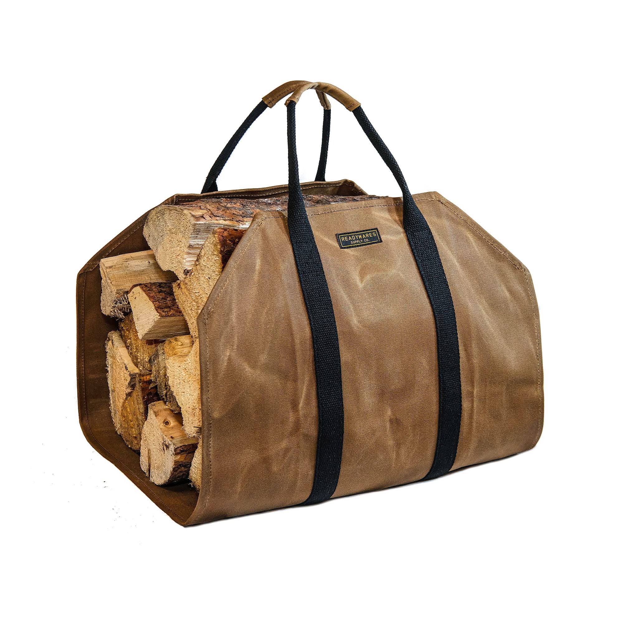 Readywares Waxed Canvas Firewood Log Carrier