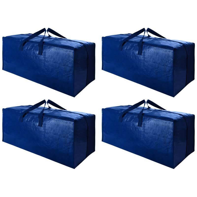 Cosy Family 4 Pack Heavy Duty Extra Large Moving Bags with Backpack Straps - Strong Handles & Zippers, Storage Totes for Space Saving, Fold Flat, Alt