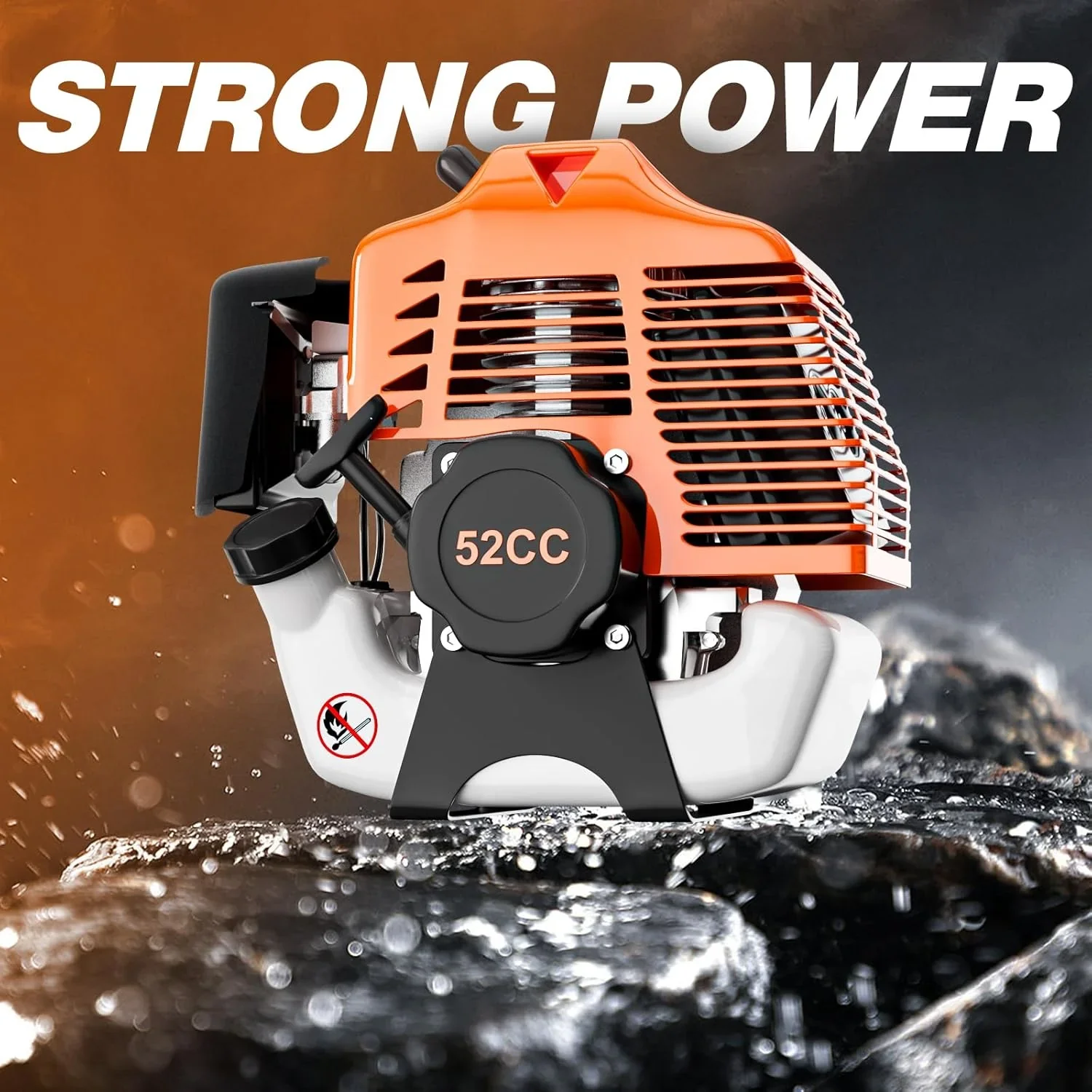 Zhixing 52CC 2-stroke 3-in-1 petrol lawn mower hedge trimmer, multifunctional garden pruning tool with weeder head + hedge blade, powerful lawn and tree trimmer, home gardening care machine