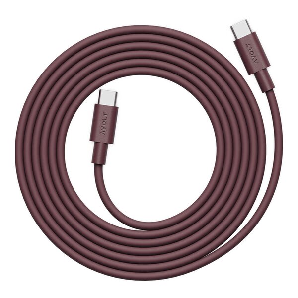 Cable 1 Bauhaus Archiv USB-C til USB-C kabel 2 m Mulberry Red