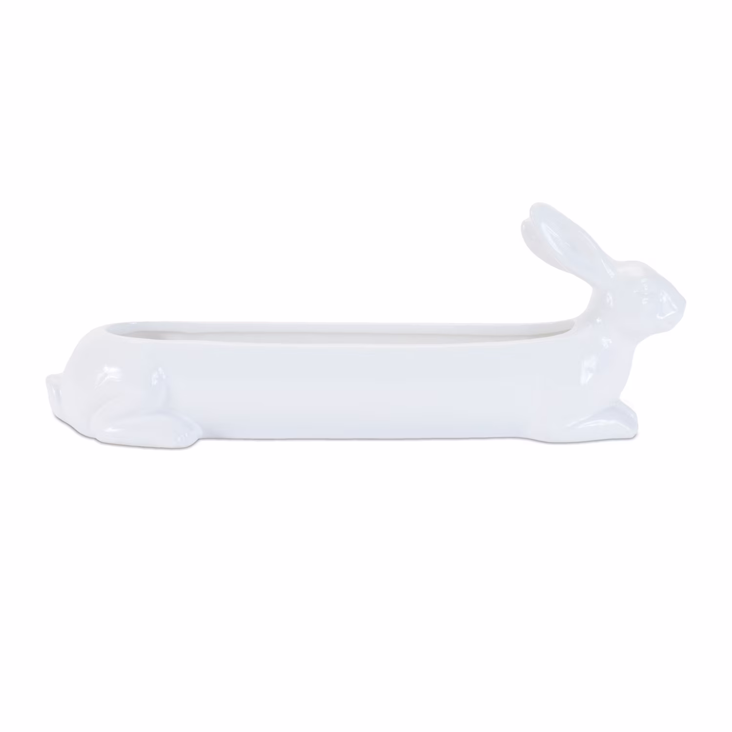 Melrose Ceramic Rabbit Garden Planters - 15.25 - White - Set of 4