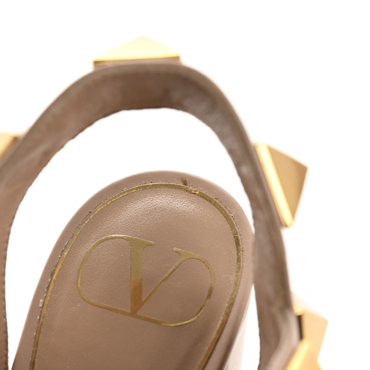 Calfskin Roman Stud 90mm Sandals 37 Rose Cannelle
