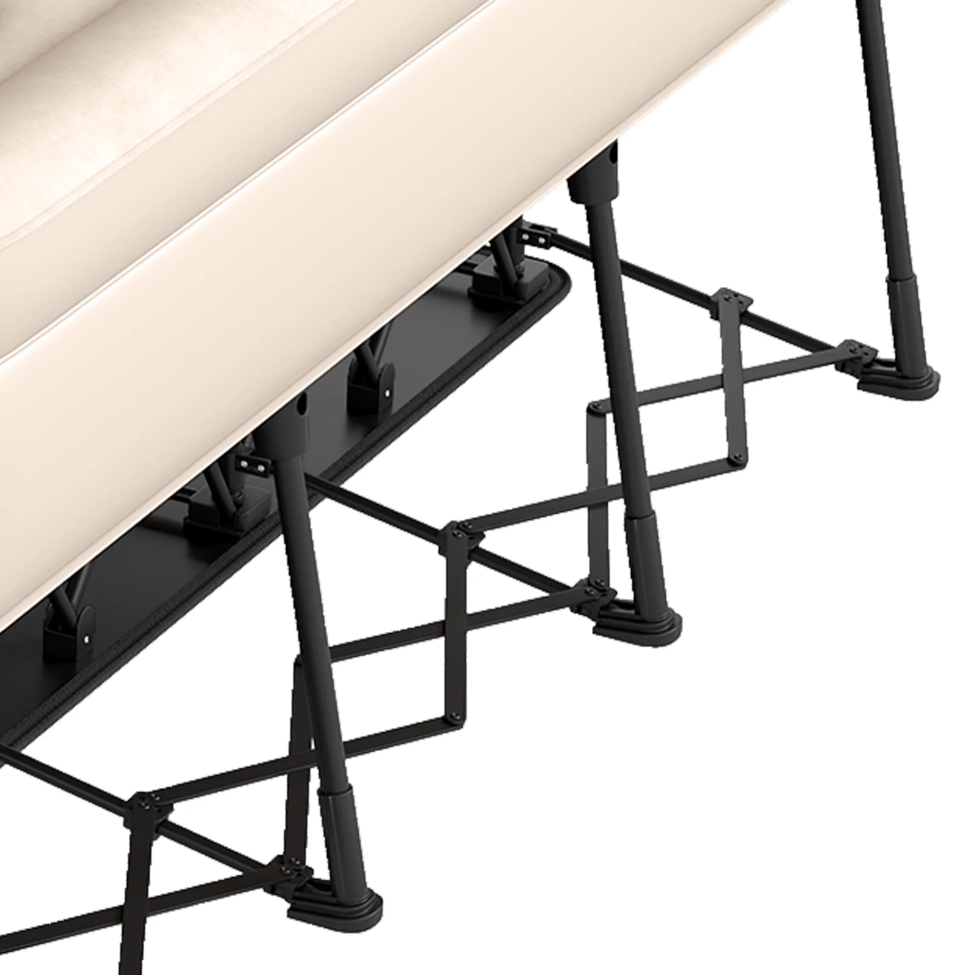 Inflatable Queen Air Mattress with Built-in Pump, Frame, Velvet Surface Portable Storage Case, Khaki(Queen/Khaki) - Image 10
