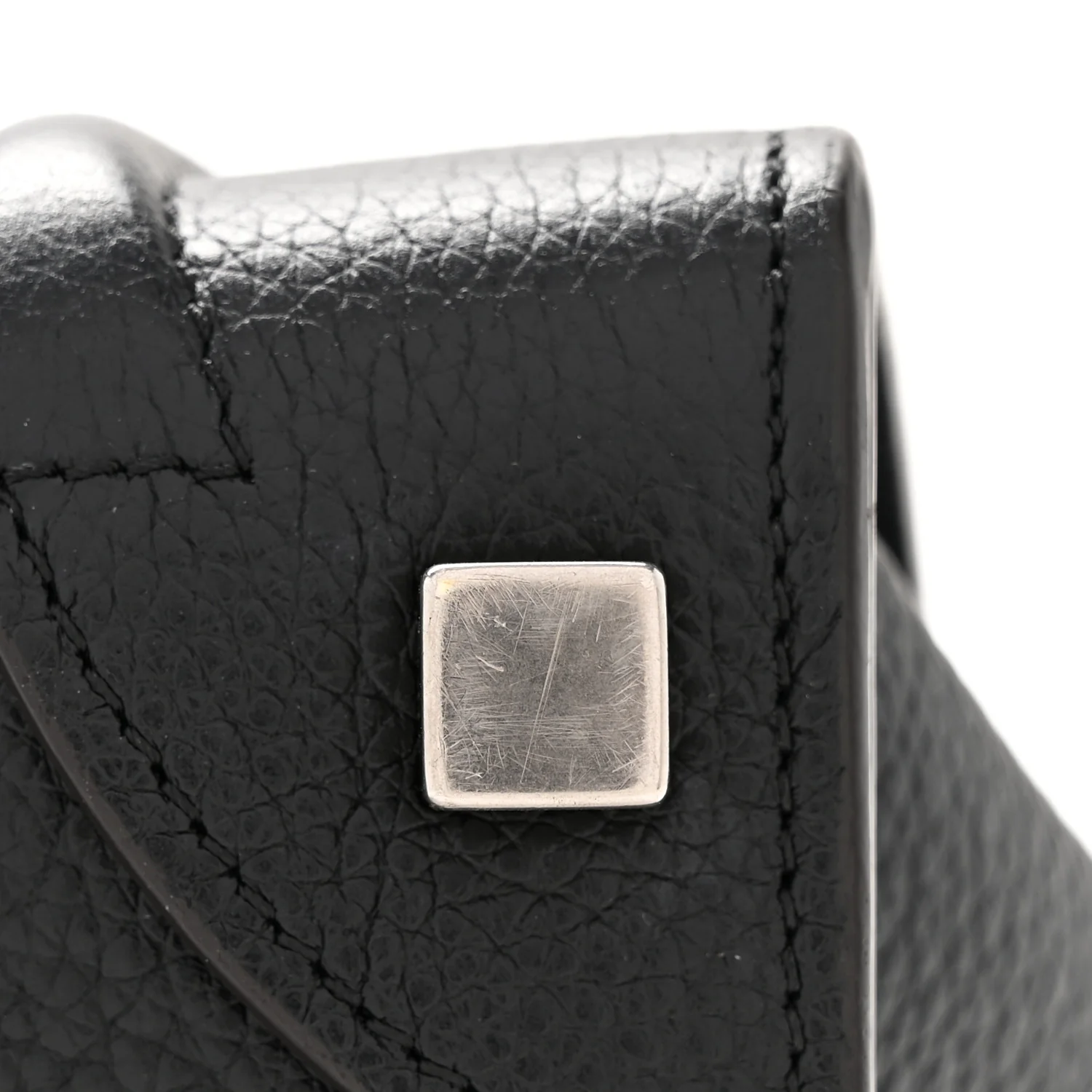 Drummed Calfskin Micro Luggage Black