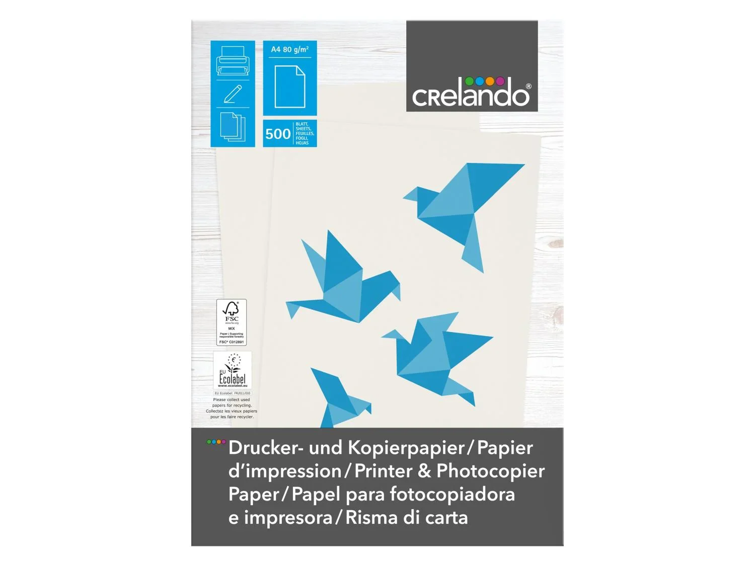 crelando Papier dimpression DIN A4, 500