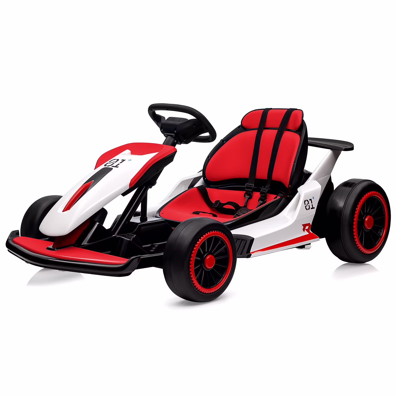24V Drift Kart with 2X150W Strong Motor, 7AH Big Battery, Electric Pedals, Electric Go Kart Outdoor Race Toy