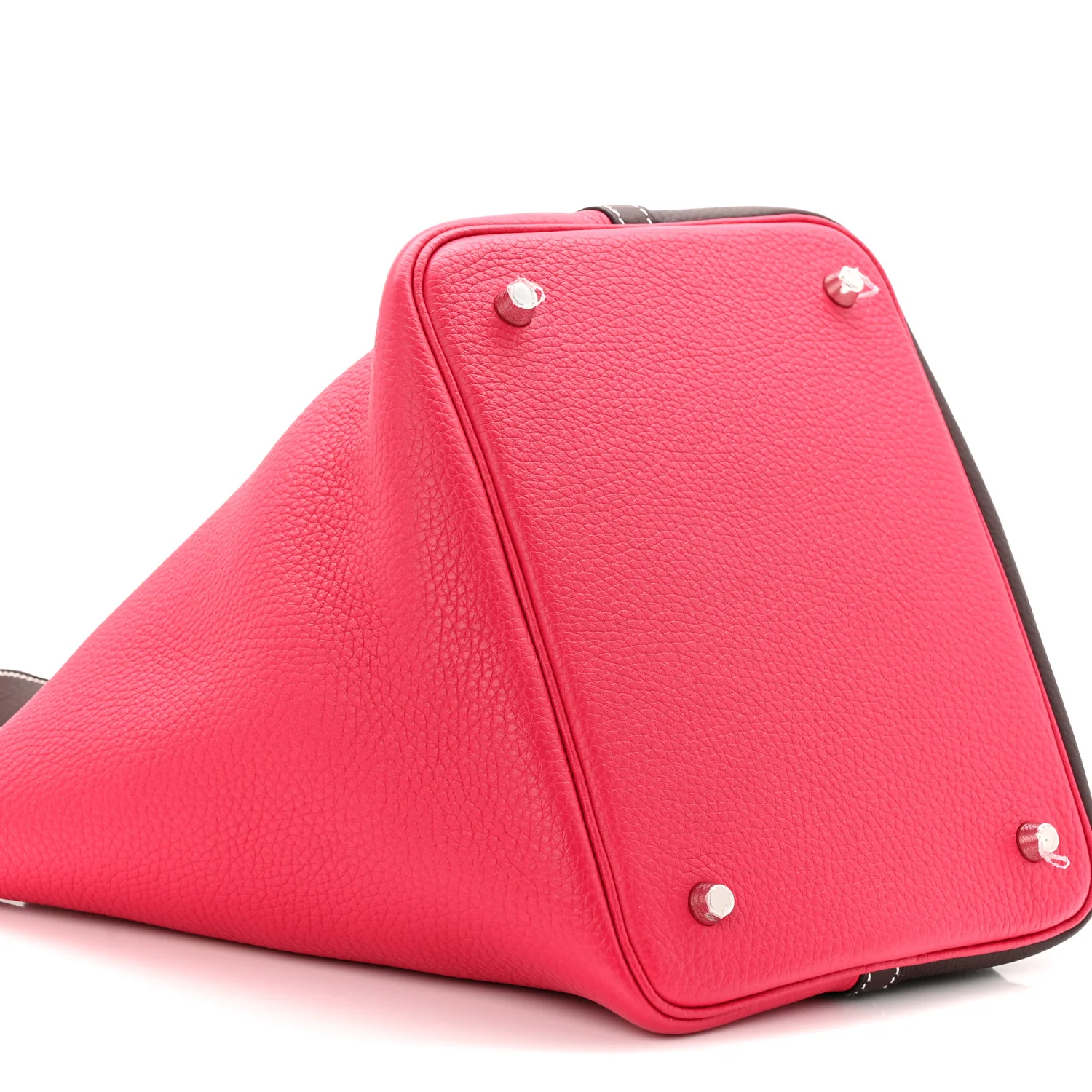 Taurillon Clemence Casaque Picotin Lock 18 PM Rouge Sellier Framboise
