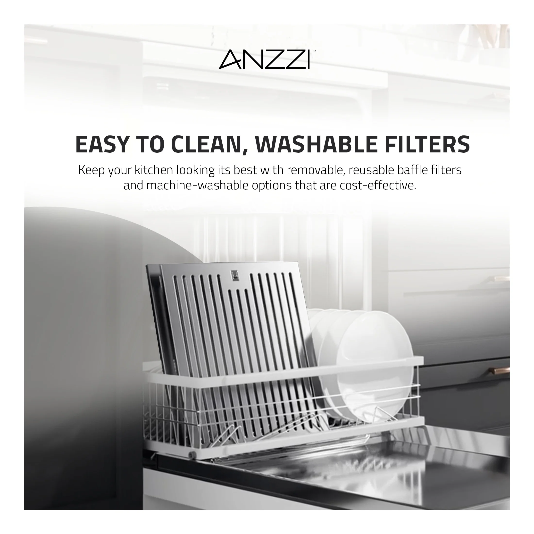 Anzzi RH - AZ0391TSS 36 In. 600 CFM 4 - Speed Stainless Steel Under Cabinet Convertible Residential Range Hood with LED Lamp