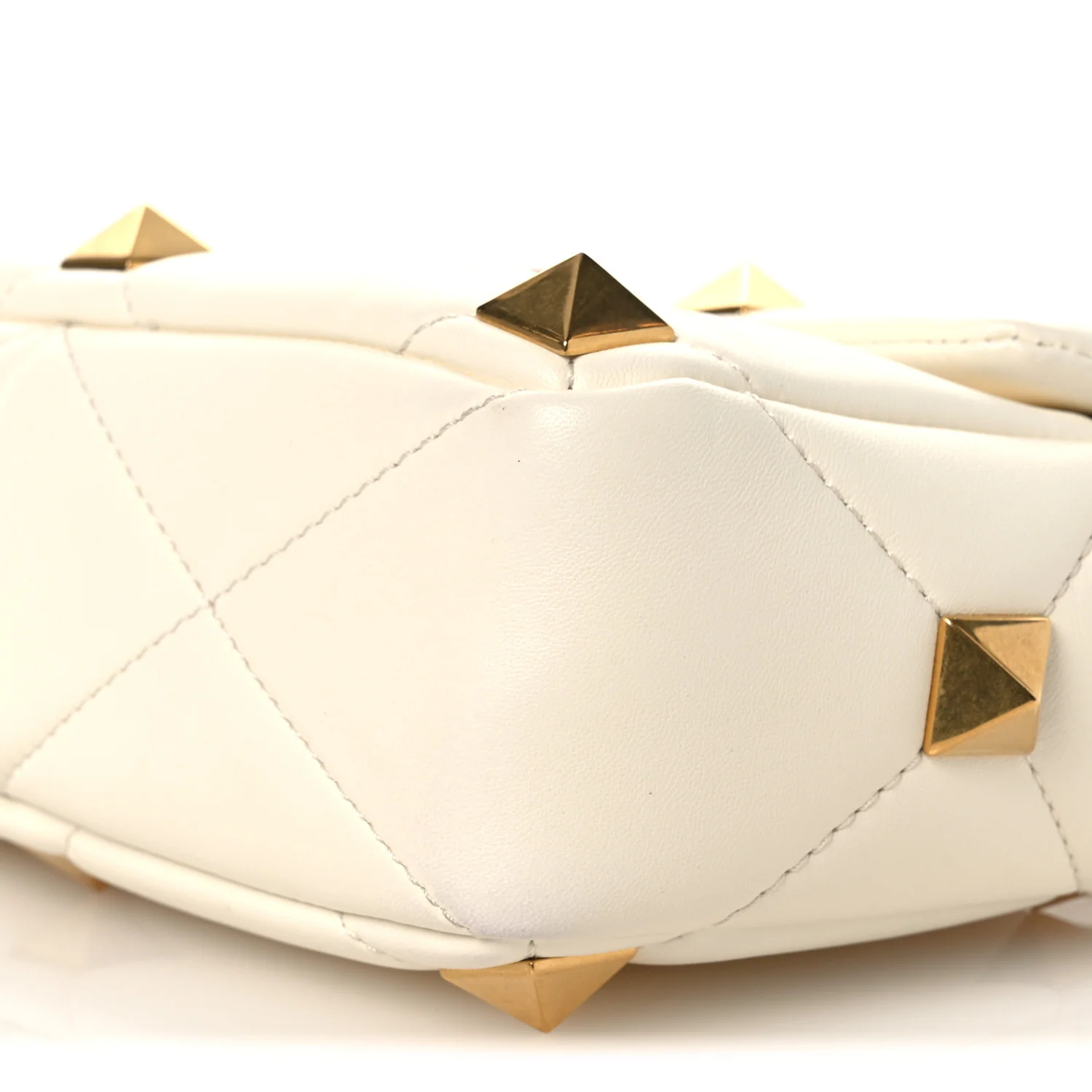 Nappa Medium Roman Stud Shoulder Bag Ivory