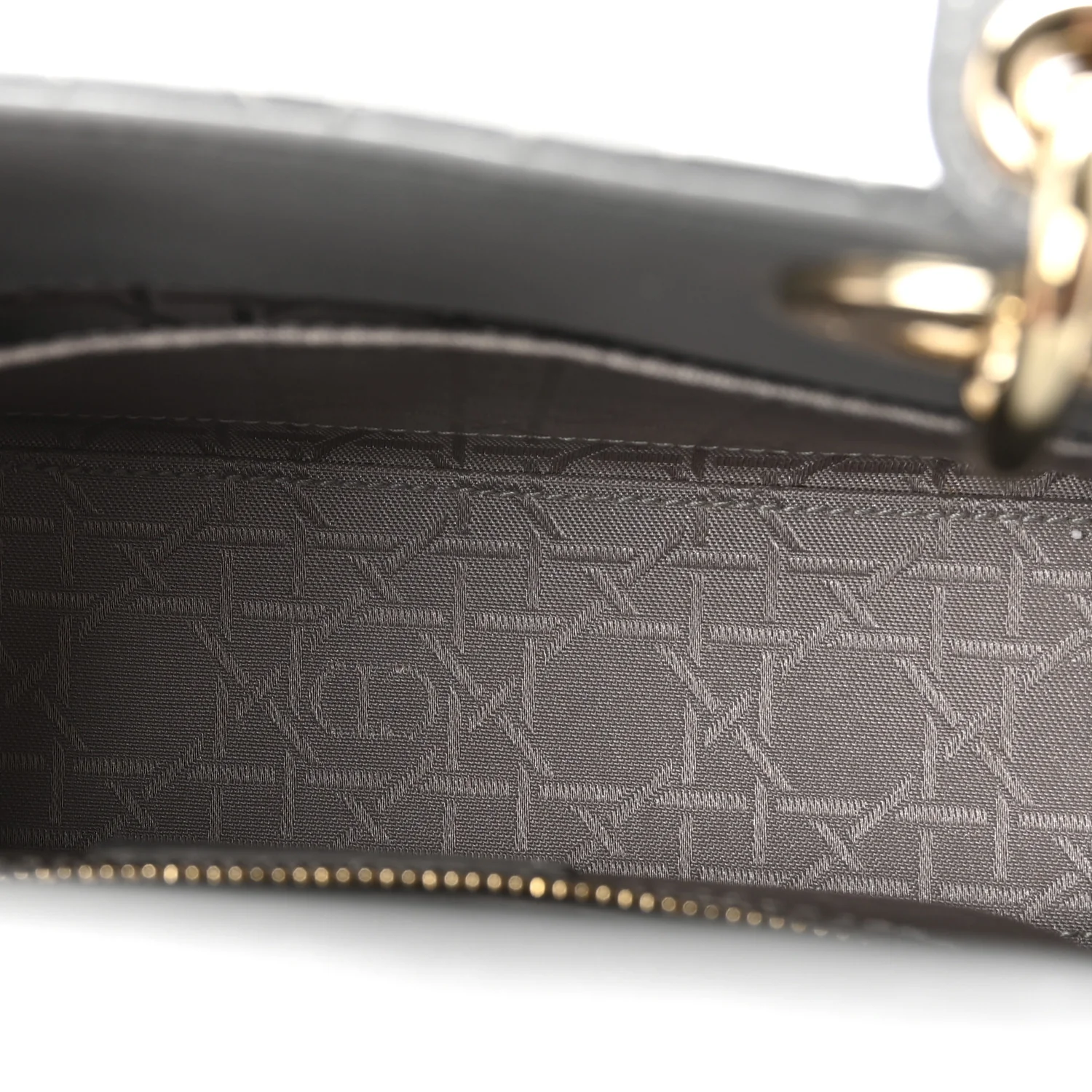 Lambskin Cannage Small My Lucky Badges My Lady Dior Grey