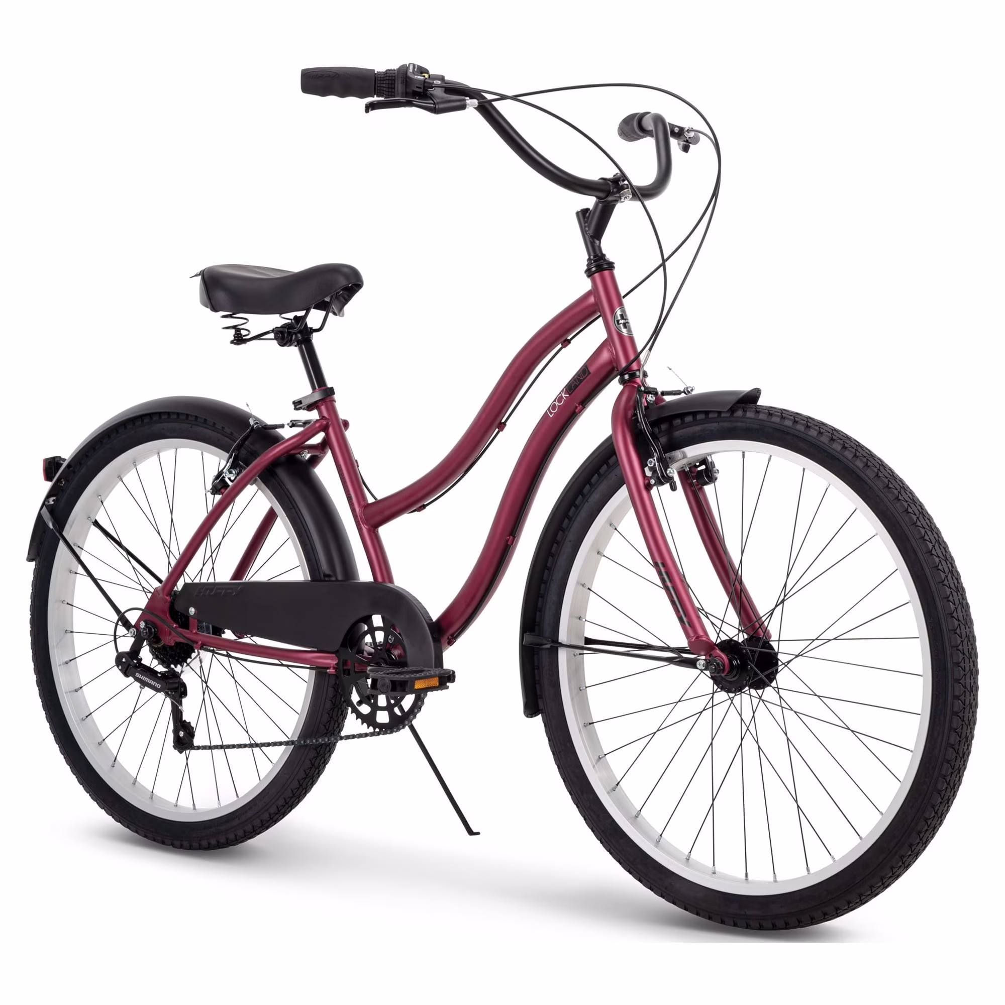 26" Lockland Cruiser Bike, 7 Speeds, Padded Saddle, Pink, Ages 12+
