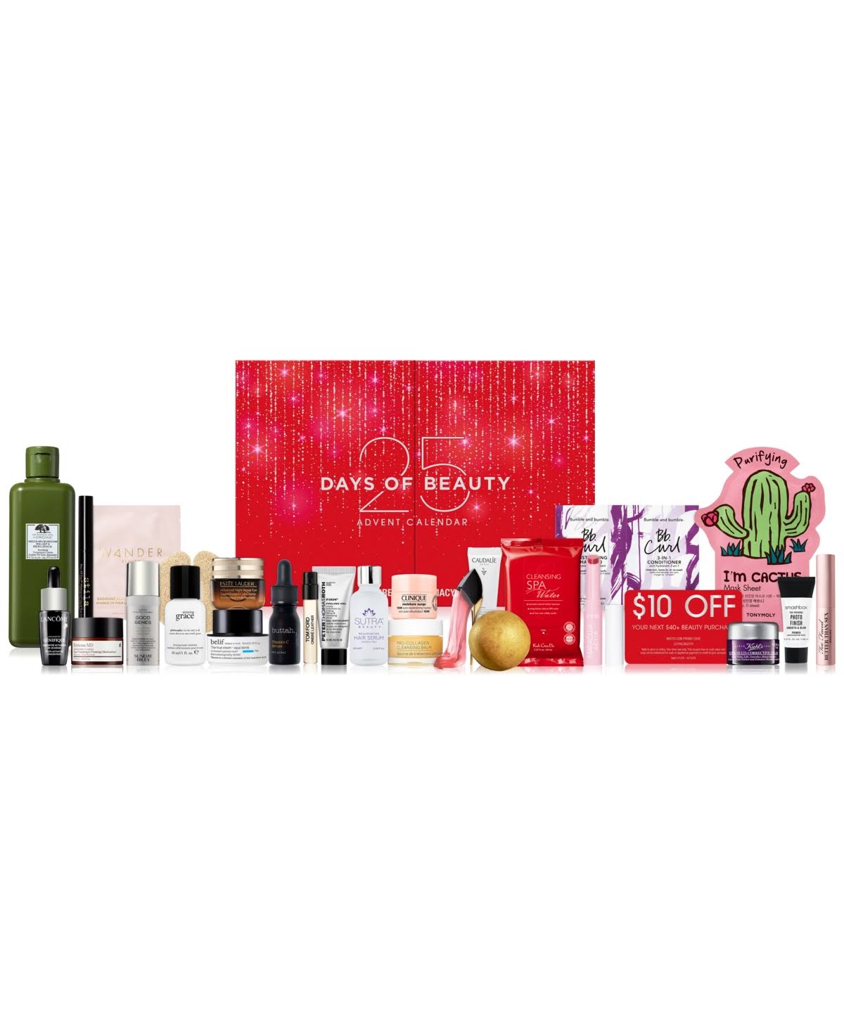 Macy's Women's 25 Days of Beauty Advent Calendar Holiday Beauty Makeup Gift